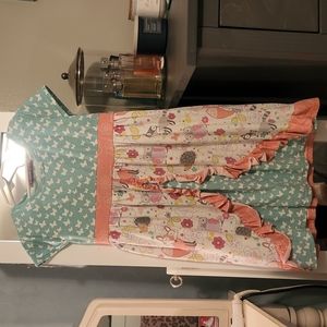 Jelly the Pug size 7 Woodland animals dress